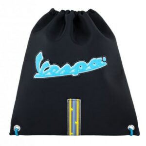 ACCESSORIO ORIGINALE VESPA: ZAINETTO PORTA CASCO VESPA "V-STRIPES" NERO